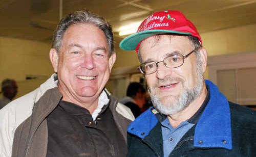 Variety Bash Queensland director of events Rob Goodwin (left) and road services network support manager Albert Budworth. Variety Bash Queensland director of events Rob Goodwin (left) and road services network support manager Albert Budworth.